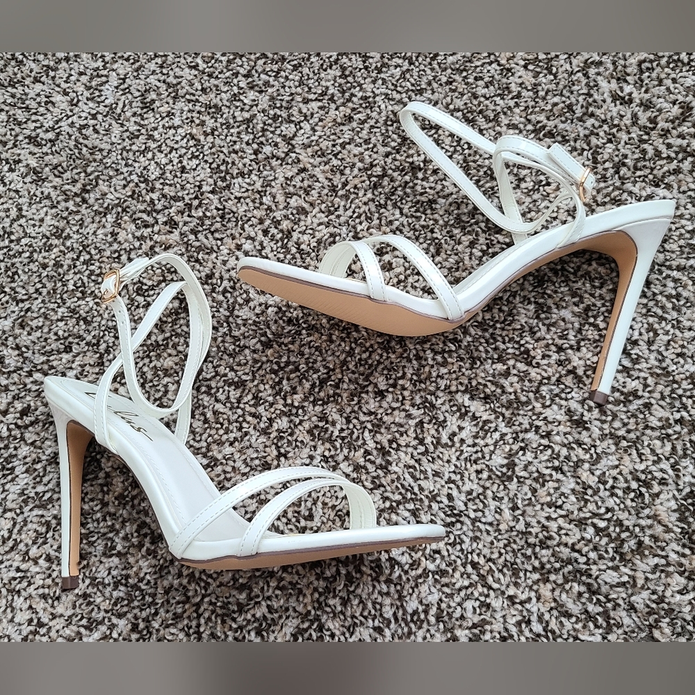 Lulus White Strappy Stiletto Heels US Size 9
